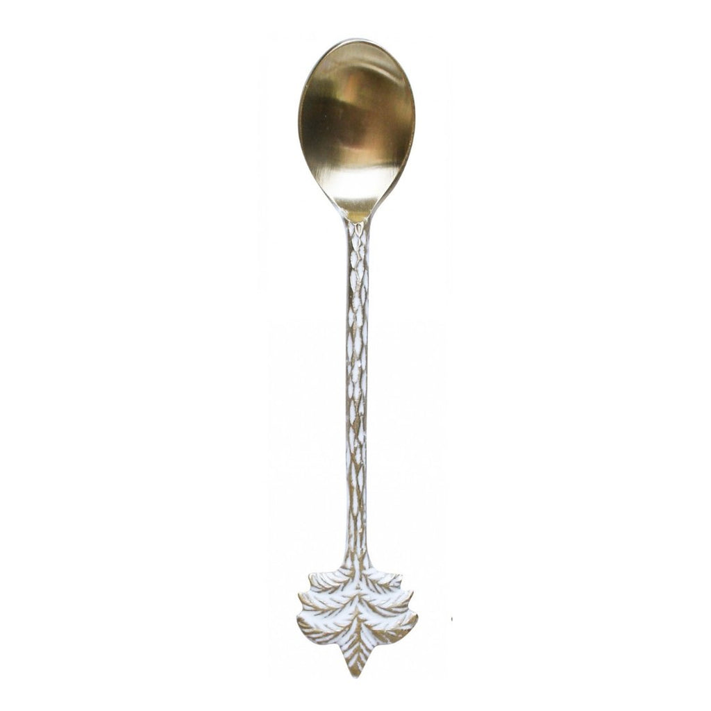 Brass/White Washed Palm Tree Acai/Smoothie Spoon | Spreaders