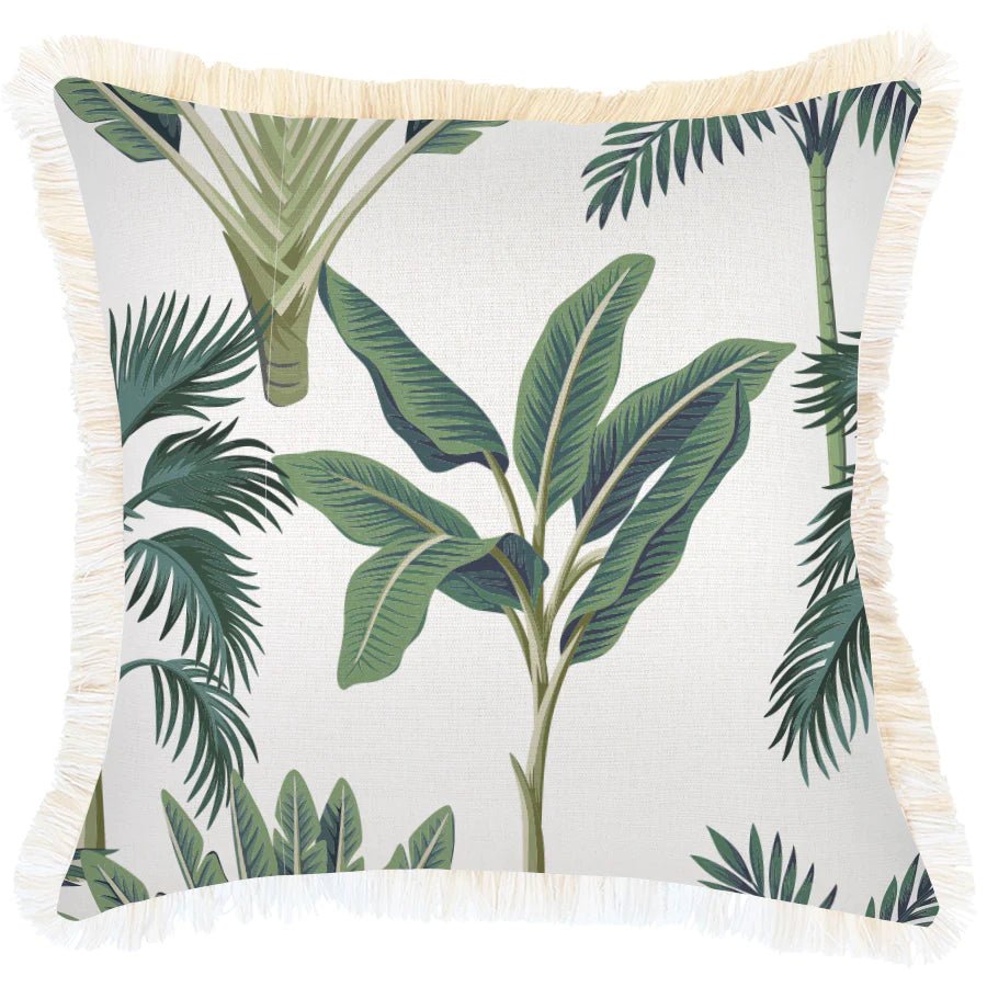 Coastal Fringe Del Coco Palm Cushion | Cushions