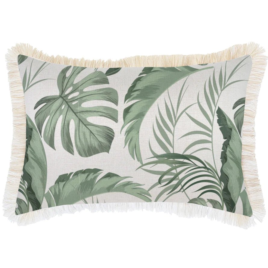 Coastal Fringe Deliciosa Palm Oblong Cushion | Cushions