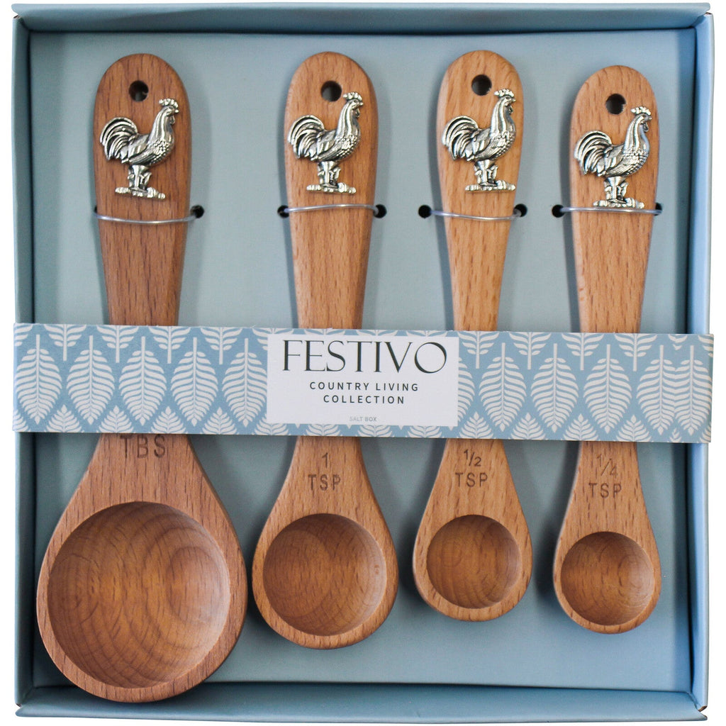 Country Rooster Measuring Spoon Baking Set | Measuring spoons