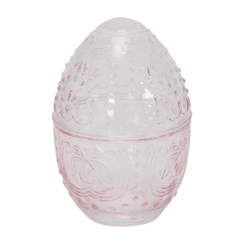 Easter Egg Glass Trinket Dish Pink | Easter Decor