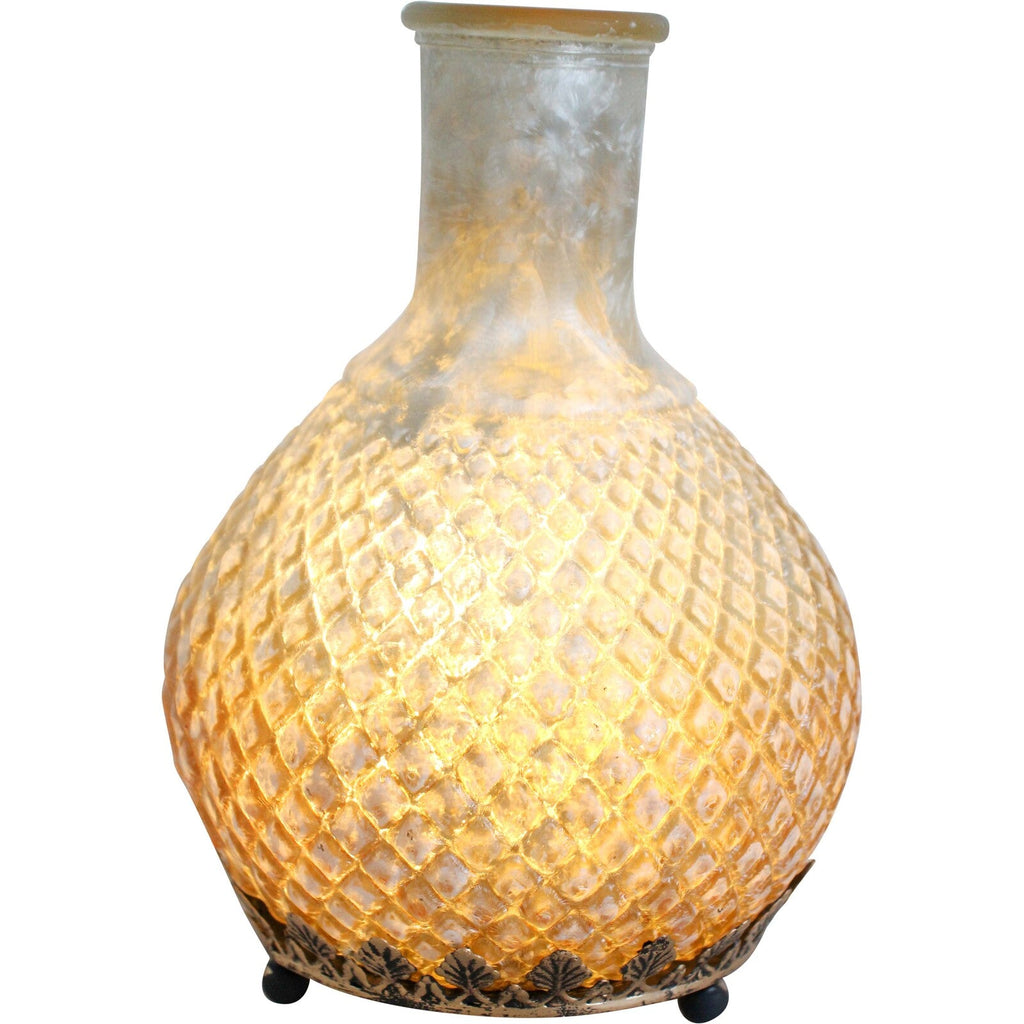 Maltese Antique White Glass Lantern | Candle Holders