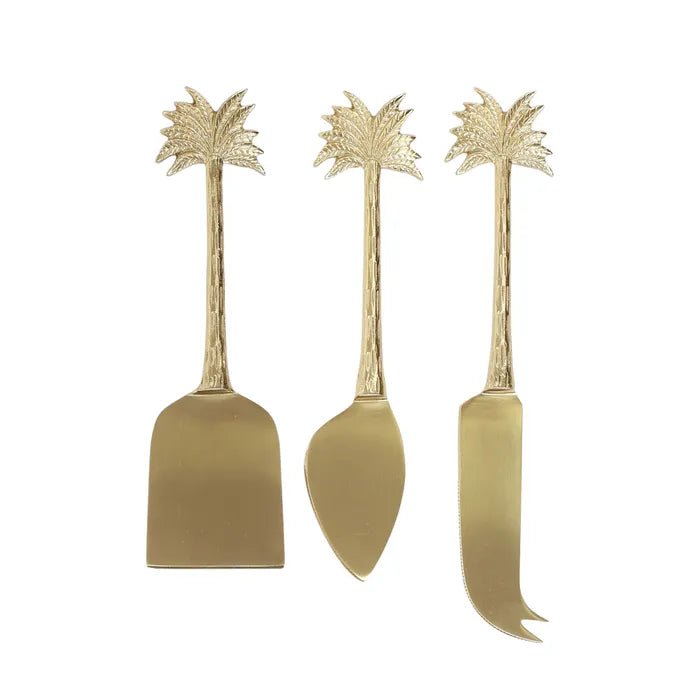 Oahu Brass Cheese Knives Set/3 | Cheese Set