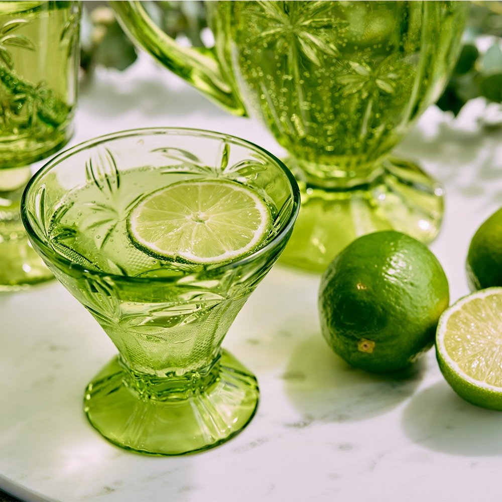 Palm Cocktail Martini Glass Green | Glassware