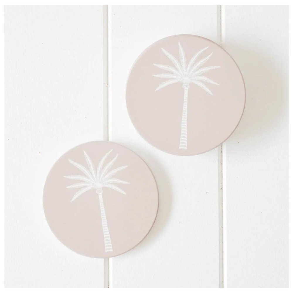 Paradise Palm Coasters Latte Set/4 | Coasters