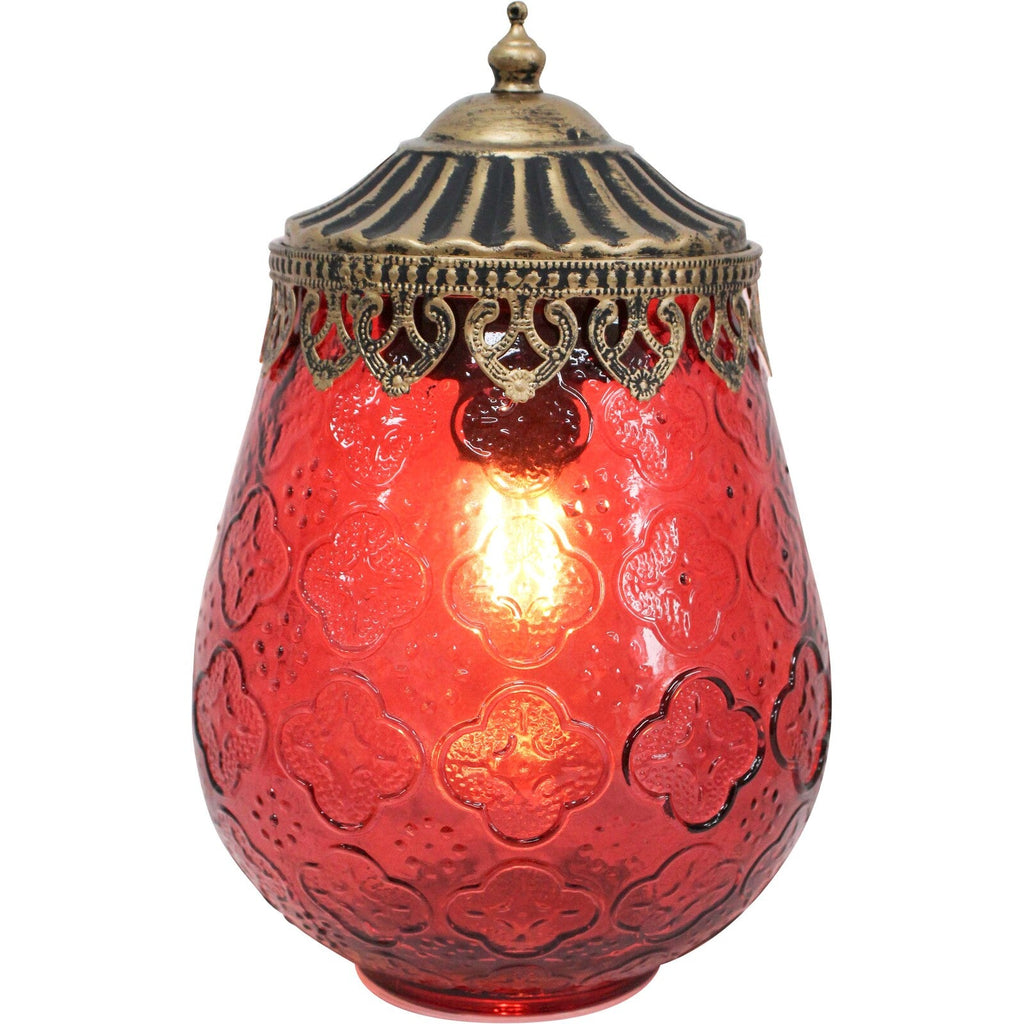 Rabat Ruby Red Hanging Lantern | Candle Holders
