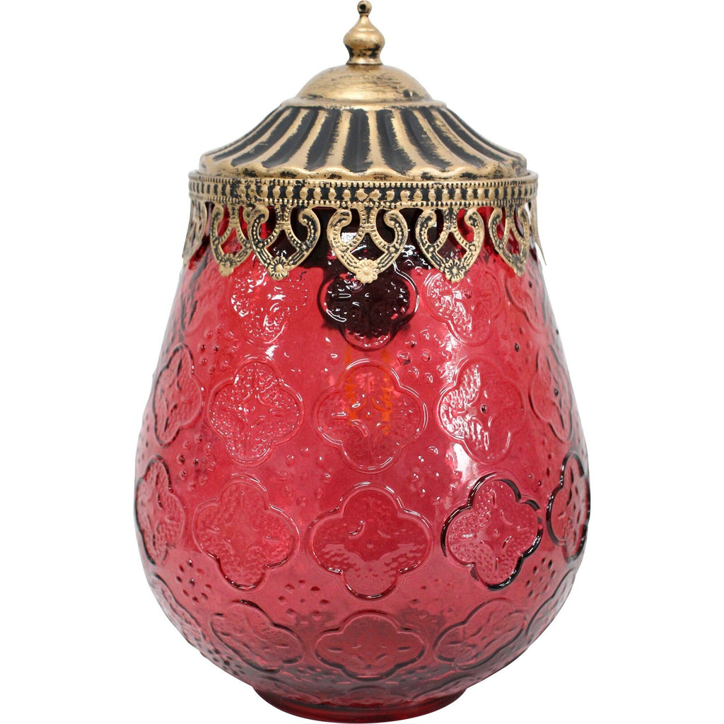 Rabat Ruby Red Hanging Lantern | Candle Holders