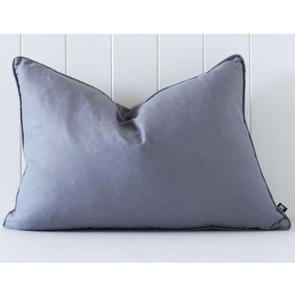 Steel Blue Linen Cushion | Cushions