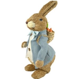 Straw Peter Rabbit With Backpack | Easter Decor