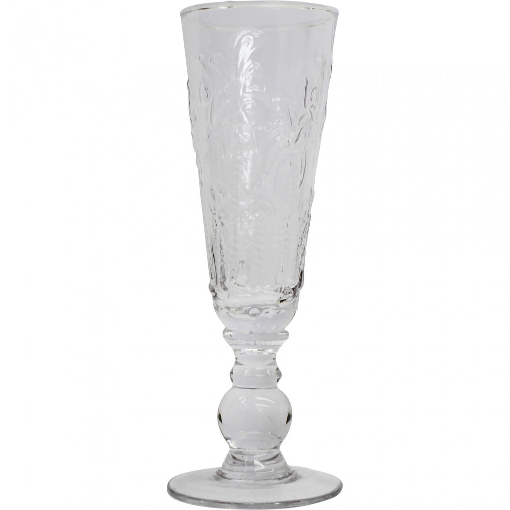 Vintage Retro Champagne Flute Palm Clear | Glassware