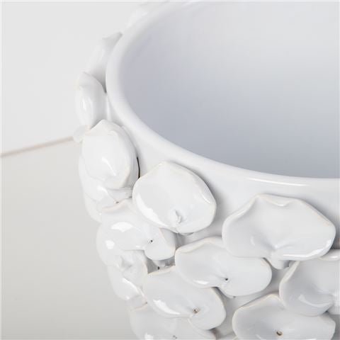 Vivid White Oyster Ceramic Vase | Vases