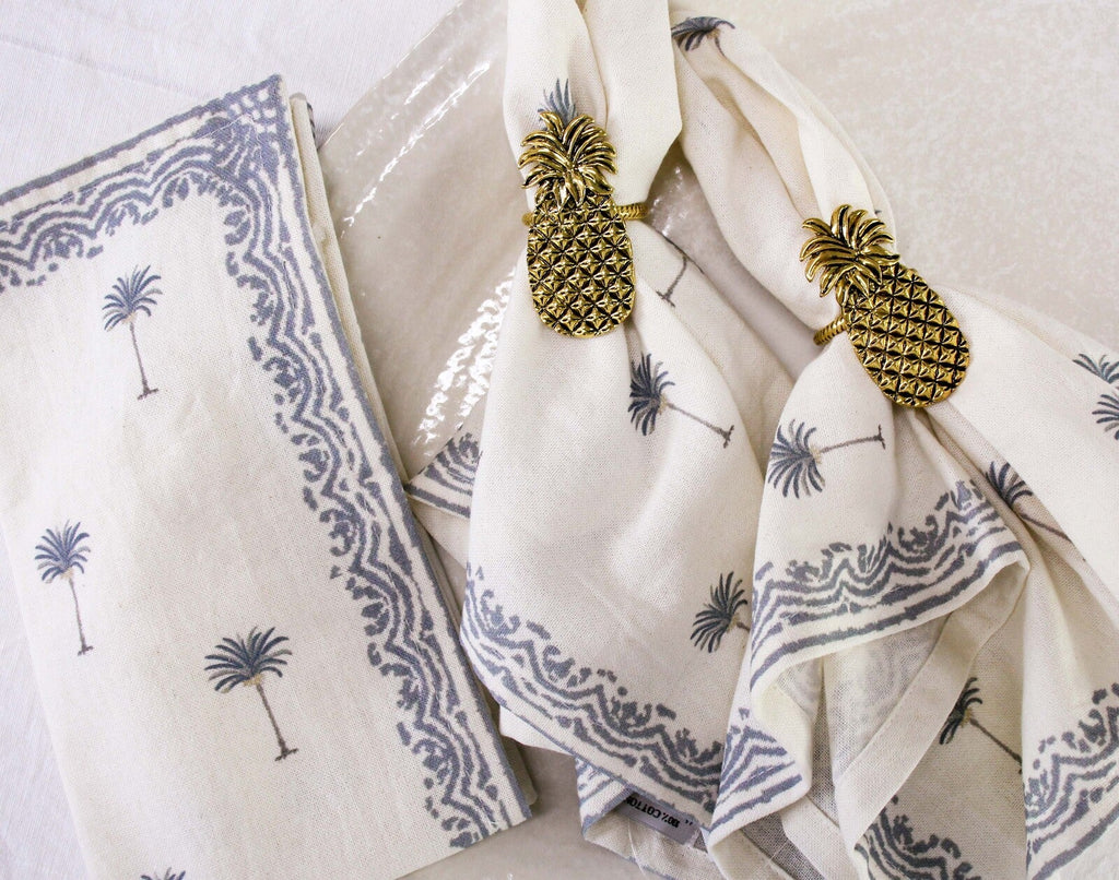 Whitsunday Palm Linen Napkins Set/4 | Tablecloth